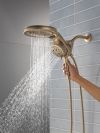 DELTA Universal Showering Components 6-Setting HydroRain with ProClean — Lumicoat® Champagne Bronze