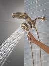DELTA Universal Showering Components 6-Setting HydroRain with ProClean — Lumicoat® Champagne Bronze