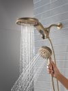 DELTA Universal Showering Components 6-Setting HydroRain with ProClean — Lumicoat® Champagne Bronze