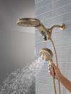 DELTA Universal Showering Components 6-Setting HydroRain with ProClean — Lumicoat® Champagne Bronze
