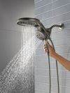DELTA Universal Showering Components 6-Setting HydroRain with ProClean — Lumicoat® Black Stainless