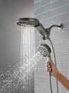 DELTA Universal Showering Components 6-Setting HydroRain with ProClean — Lumicoat® Black Stainless