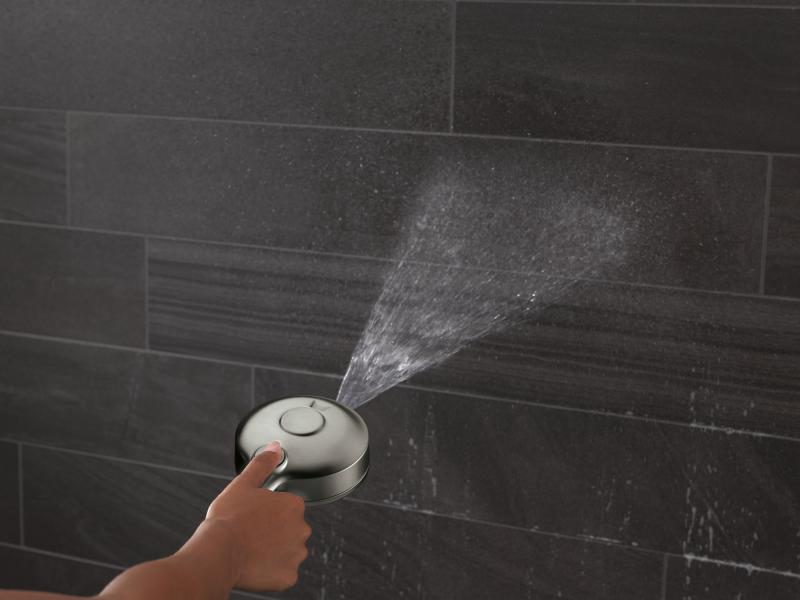 DELTA Universal Showering Components 6-Setting HydroRain with ProClean — Lumicoat® Black Stainless