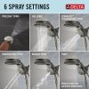 DELTA Universal Showering Components 6-Setting HydroRain with ProClean — Lumicoat® Black Stainless