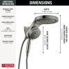 DELTA Universal Showering Components 6-Setting HydroRain with ProClean — Lumicoat® Black Stainless