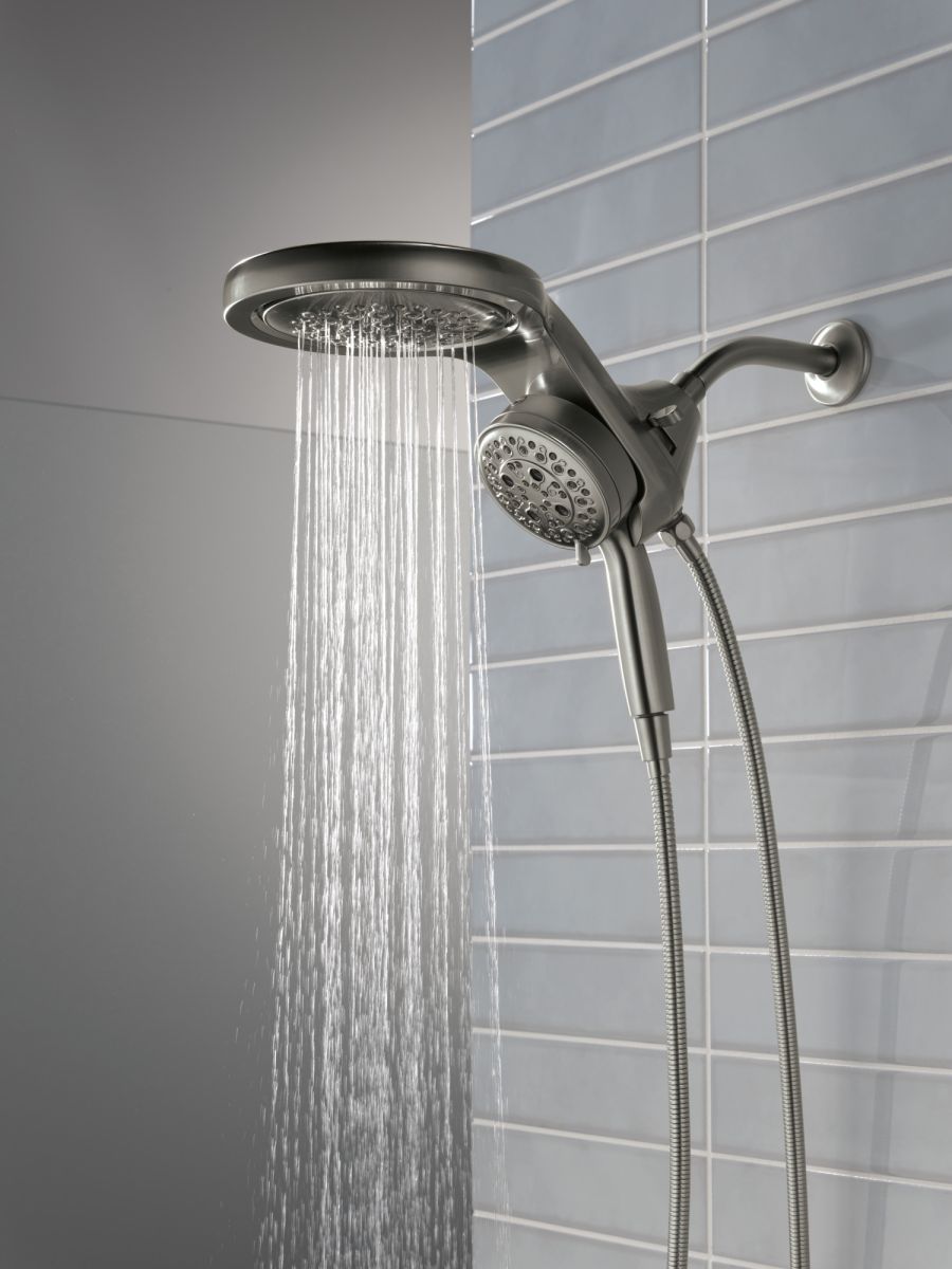 DELTA Universal Showering Components 6-Setting HydroRain with ProClean — Lumicoat® Black Stainless