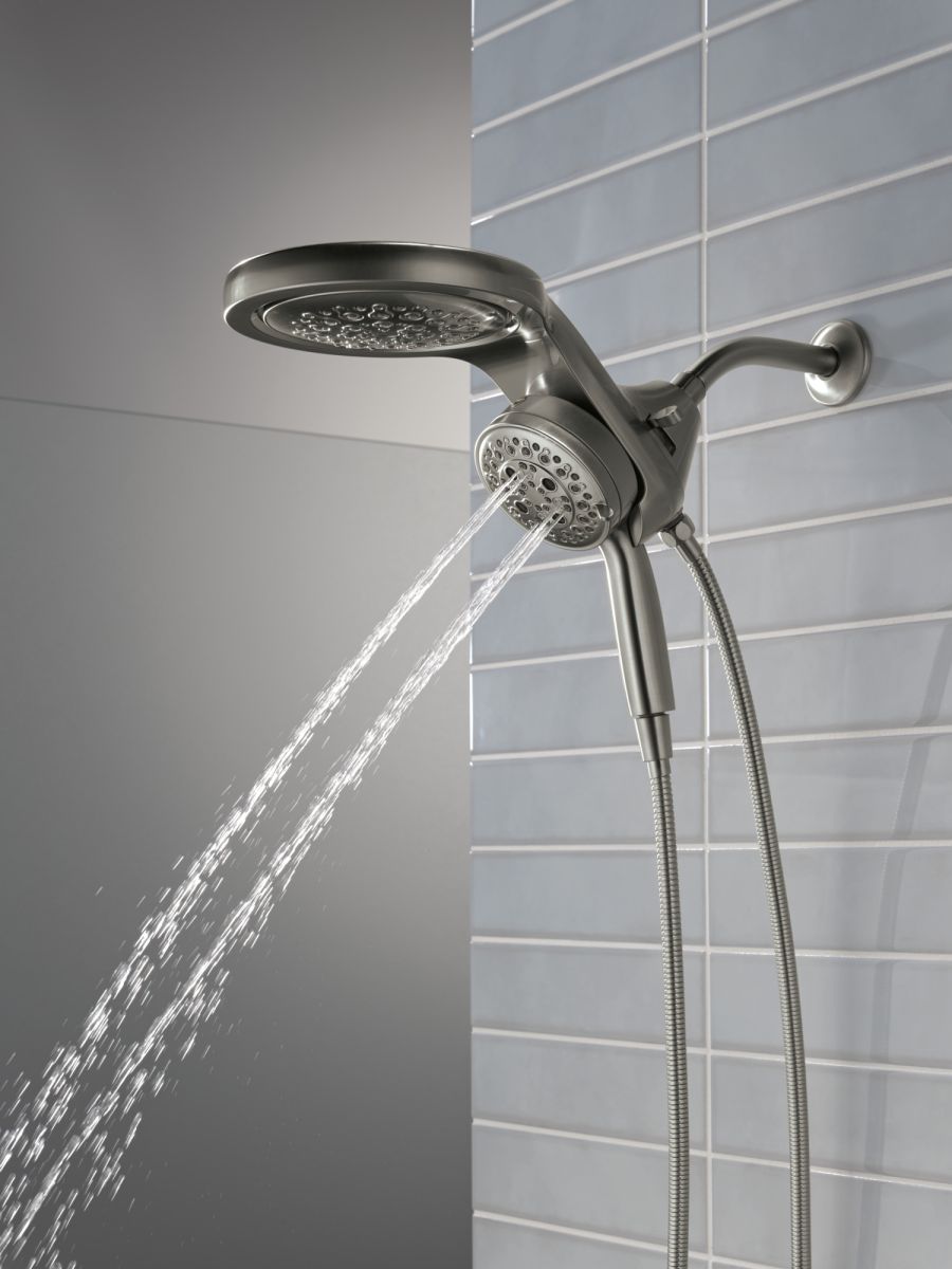 DELTA Universal Showering Components 6-Setting HydroRain with ProClean — Lumicoat® Black Stainless