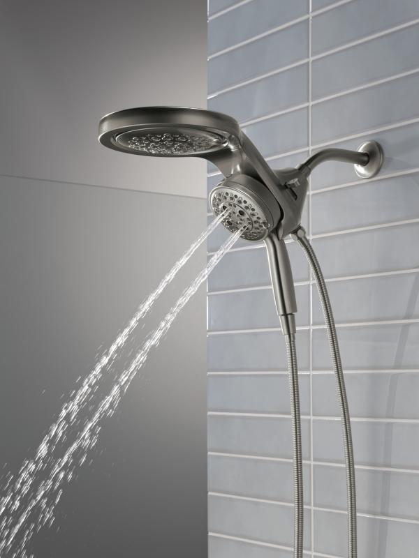 DELTA Universal Showering Components 6-Setting HydroRain with ProClean — Lumicoat® Black Stainless