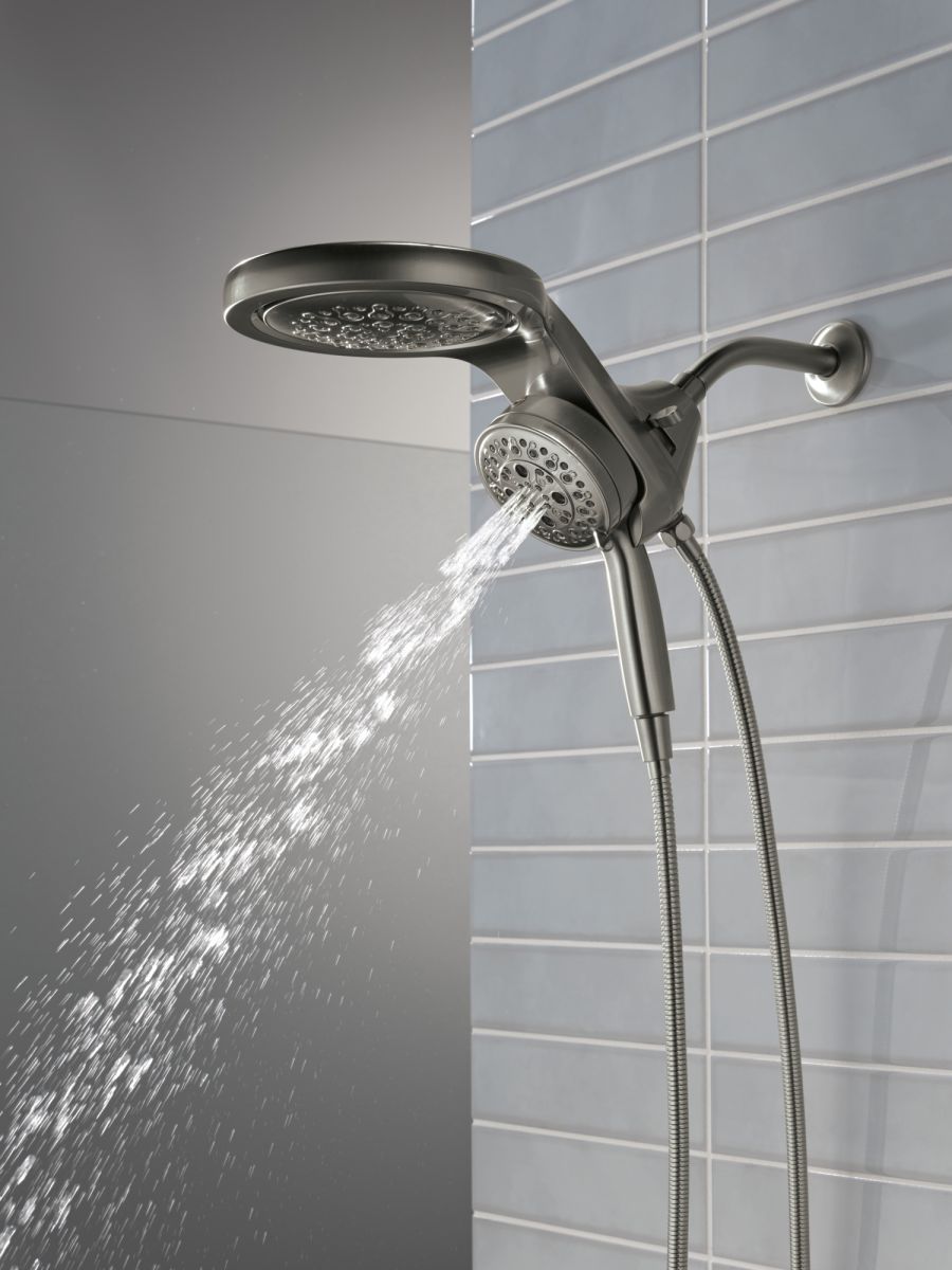 DELTA Universal Showering Components 6-Setting HydroRain with ProClean — Lumicoat® Black Stainless