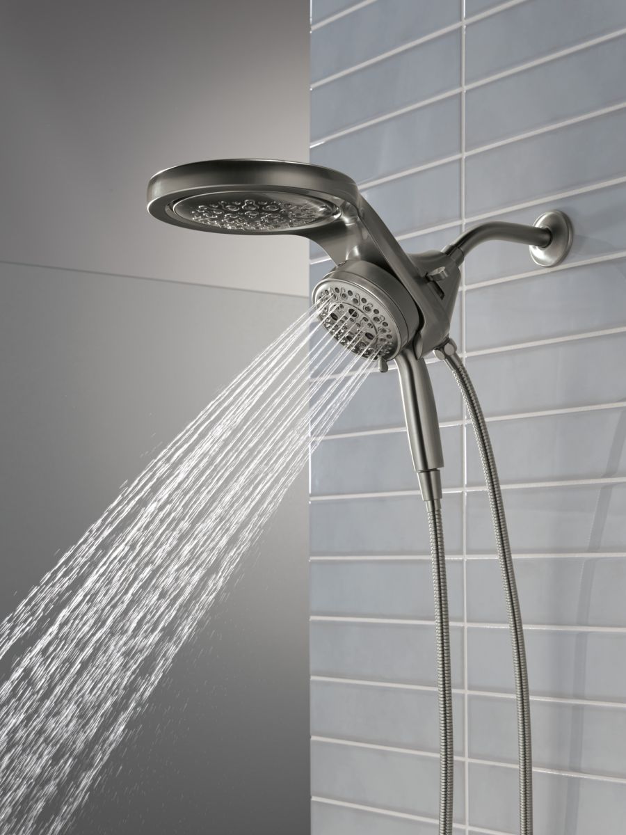 DELTA Universal Showering Components 6-Setting HydroRain with ProClean — Lumicoat® Black Stainless