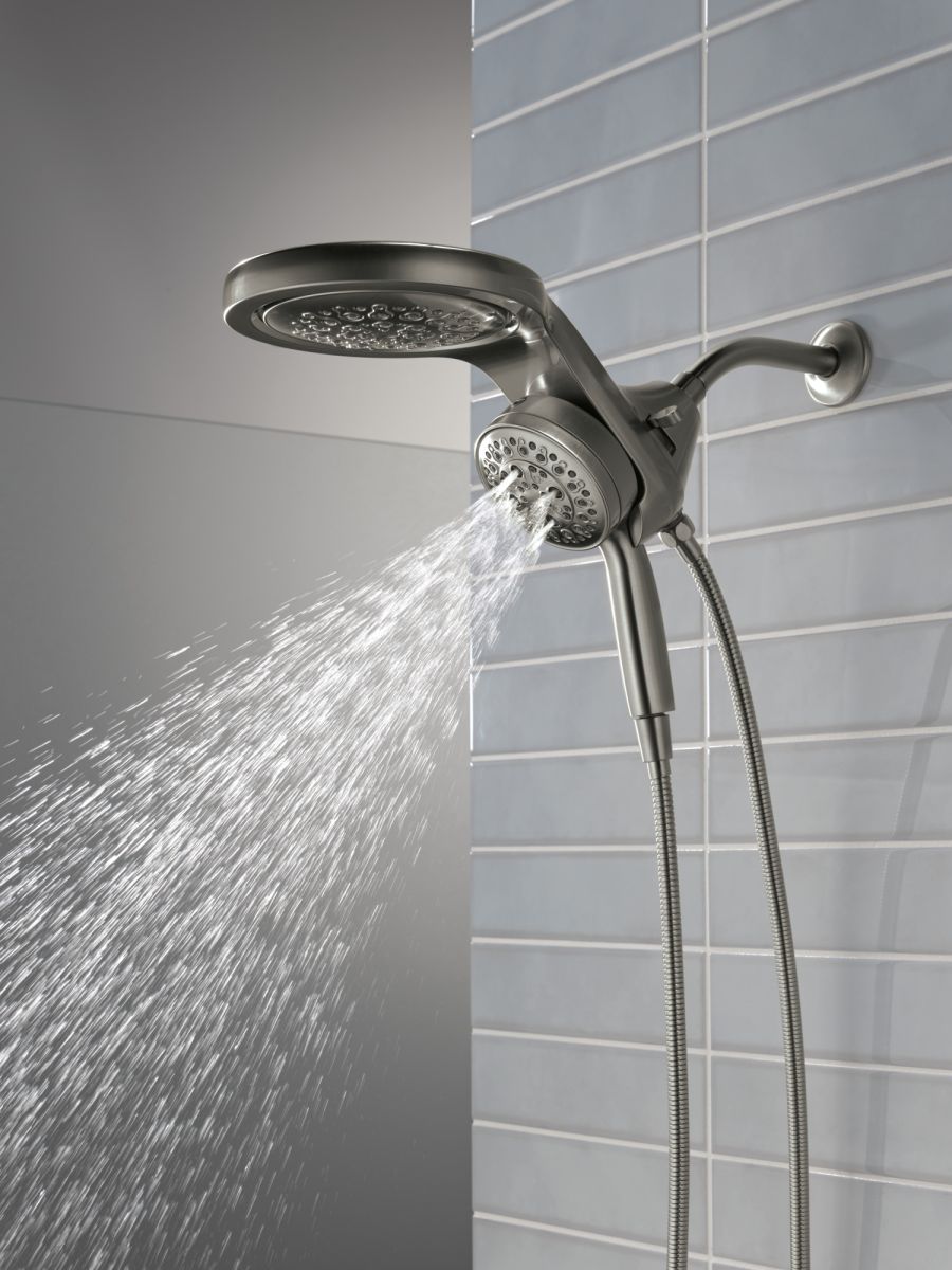 DELTA Universal Showering Components 6-Setting HydroRain with ProClean — Lumicoat® Black Stainless