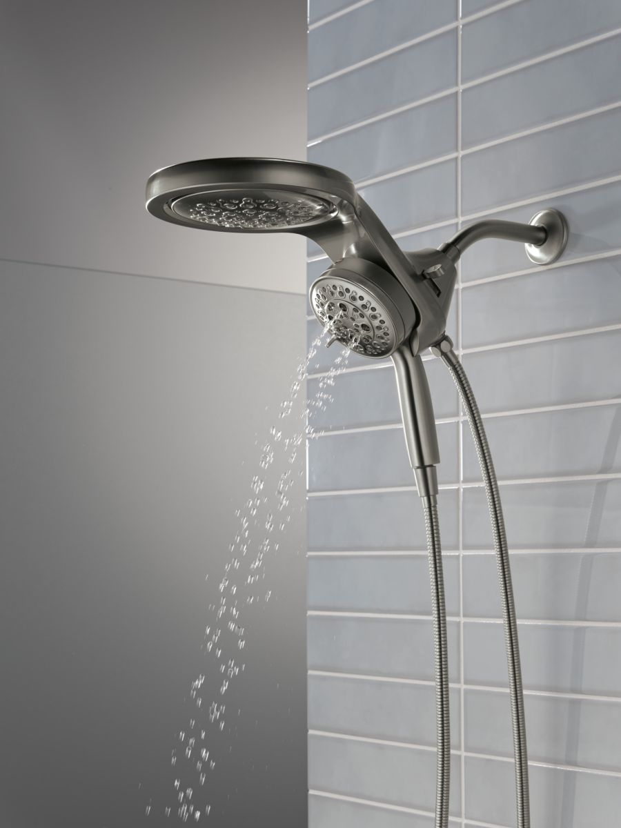 DELTA Universal Showering Components 6-Setting HydroRain with ProClean — Lumicoat® Black Stainless