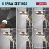 DELTA Universal Showering Components 6-Setting HydroRain with ProClean — Lumicoat® Polished Nickel