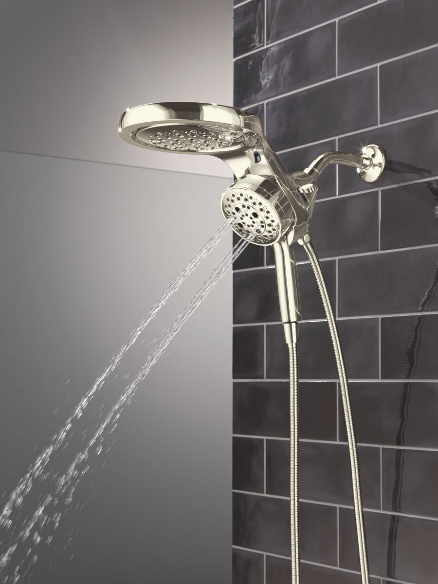 DELTA Universal Showering Components 6-Setting HydroRain with ProClean — Lumicoat® Polished Nickel