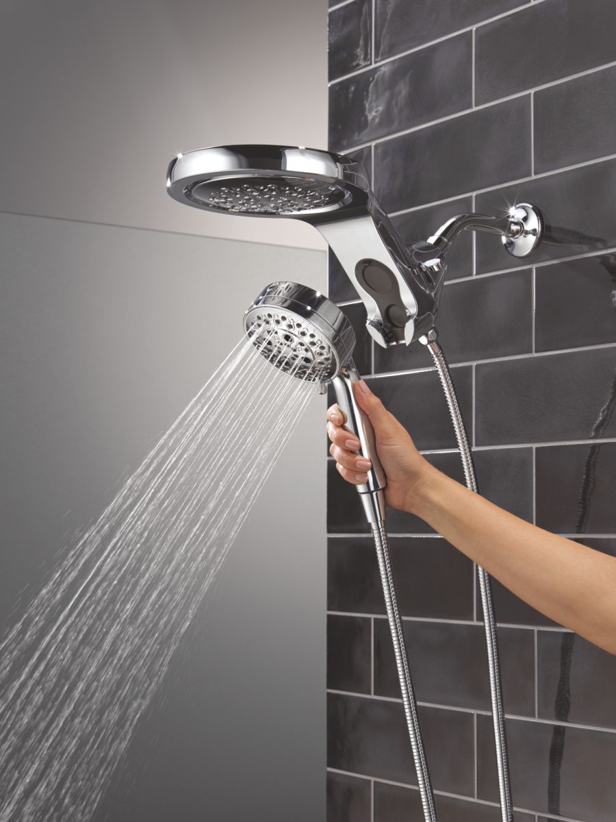 DELTA Universal Showering Components 6-Setting HydroRain with ProClean — Lumicoat® Chrome