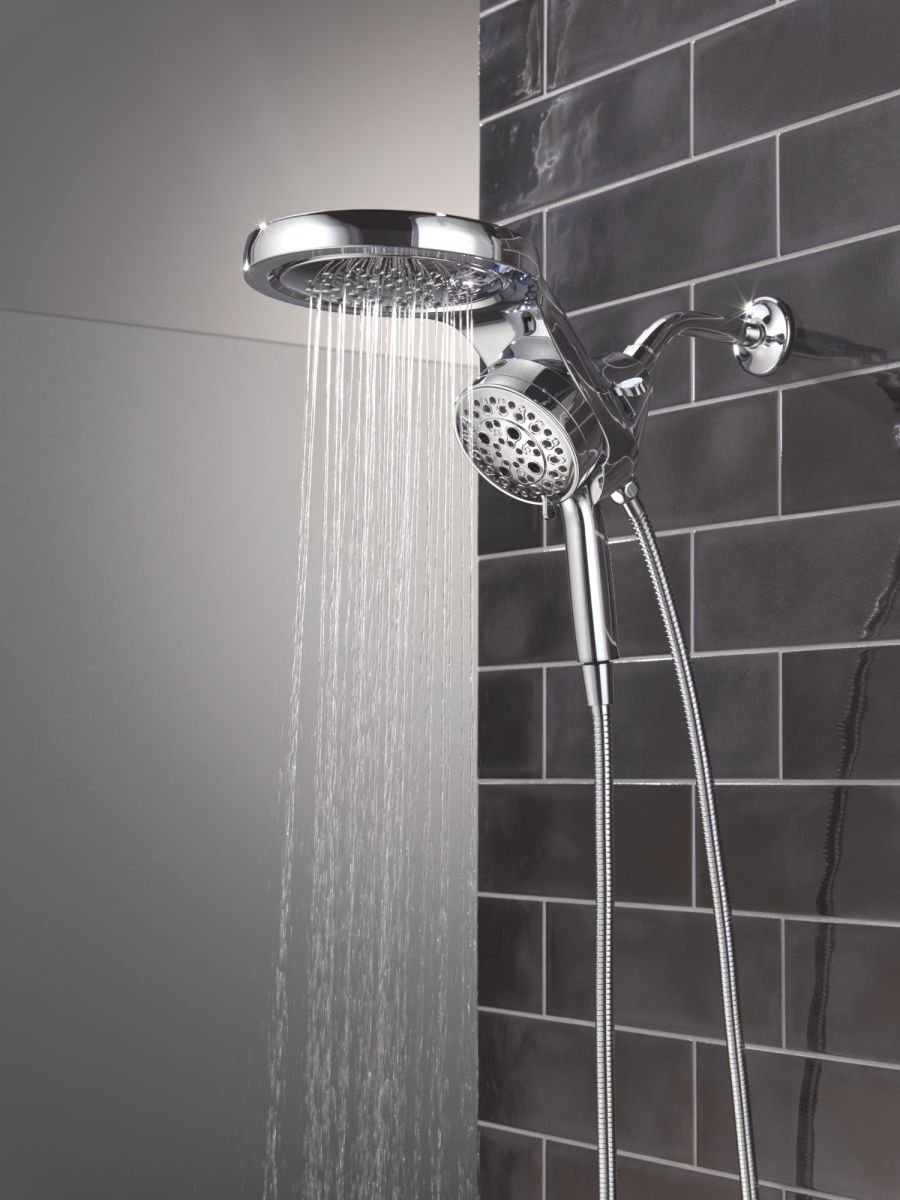 DELTA Universal Showering Components 6-Setting HydroRain with ProClean — Lumicoat® Chrome