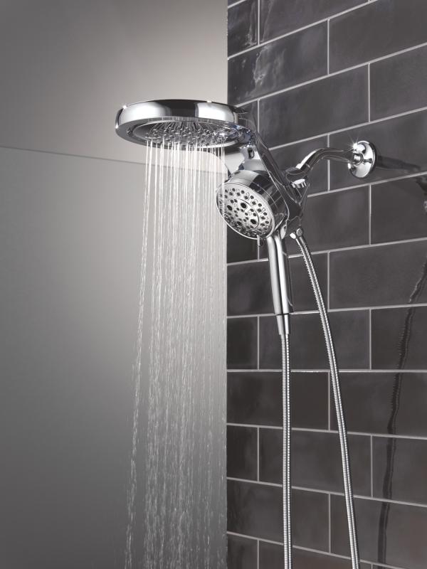 DELTA Universal Showering Components 6-Setting HydroRain with ProClean — Lumicoat® Chrome