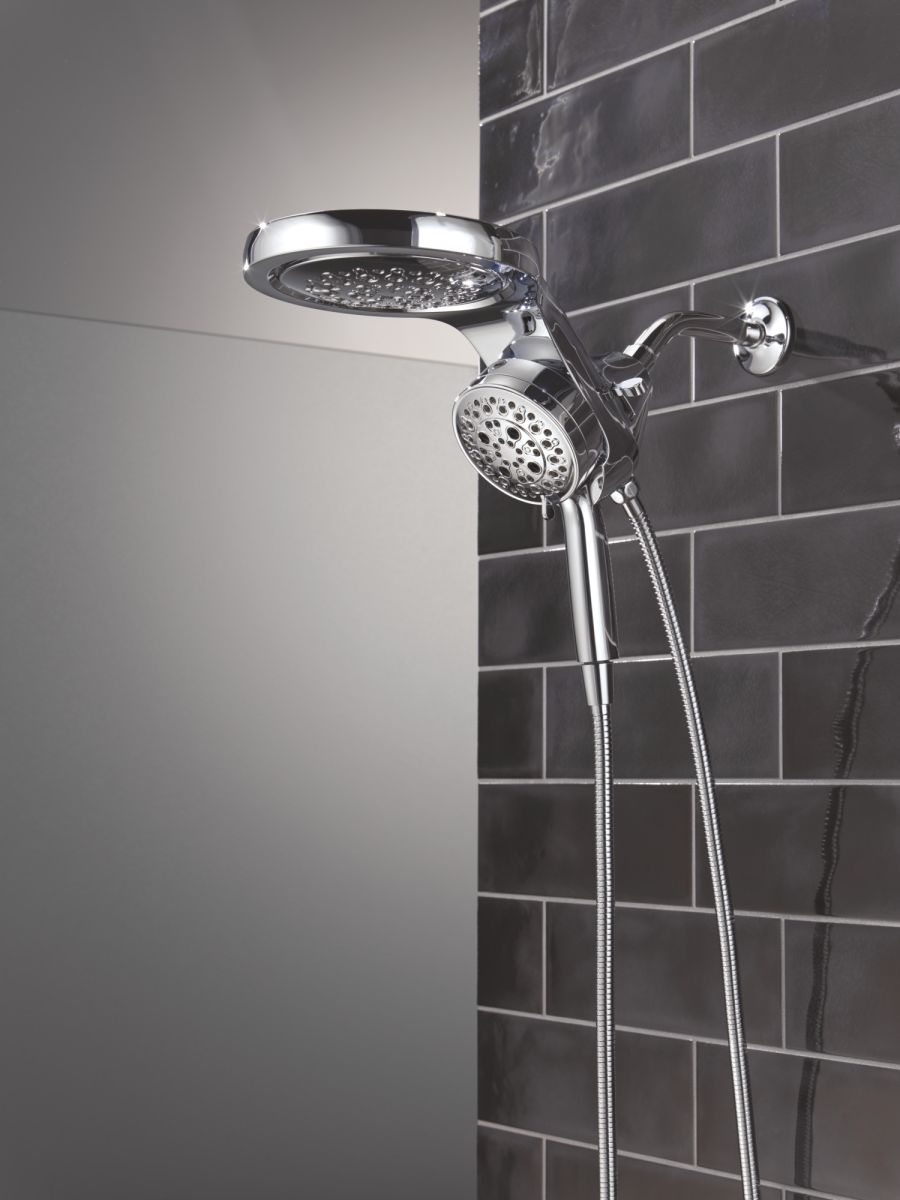 DELTA Universal Showering Components 6-Setting HydroRain with ProClean — Lumicoat® Chrome