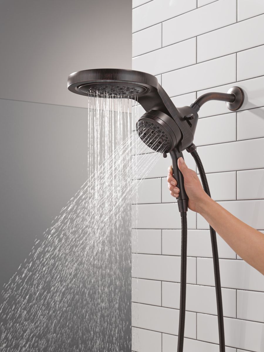DELTA Universal Showering Components 6-Setting HydroRain with ProClean — Venetian Bronze