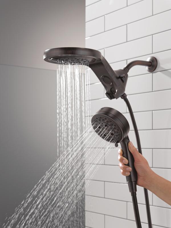 DELTA Universal Showering Components 6-Setting HydroRain with ProClean — Venetian Bronze