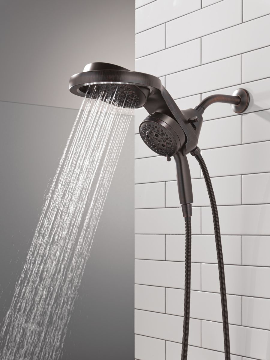 DELTA Universal Showering Components 6-Setting HydroRain with ProClean — Venetian Bronze