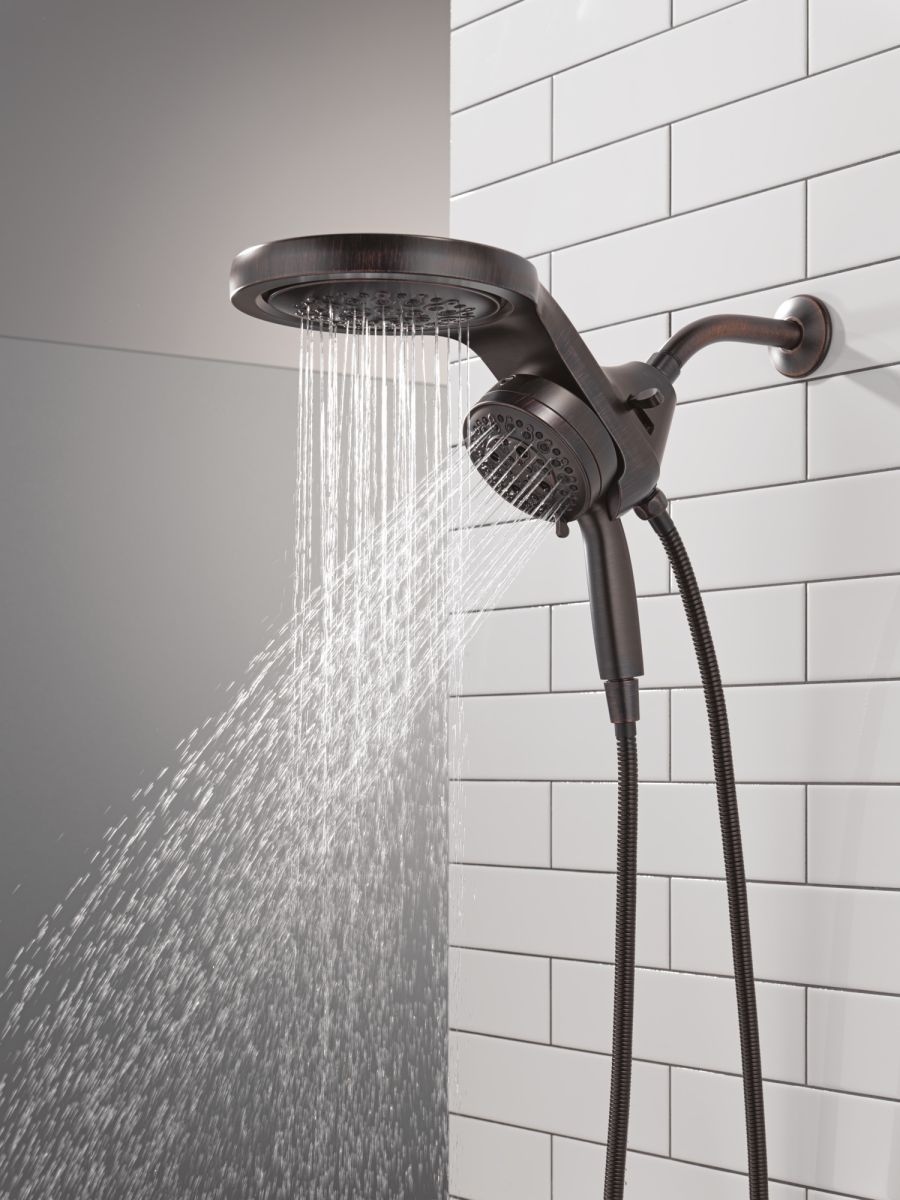 DELTA Universal Showering Components 6-Setting HydroRain with ProClean — Venetian Bronze