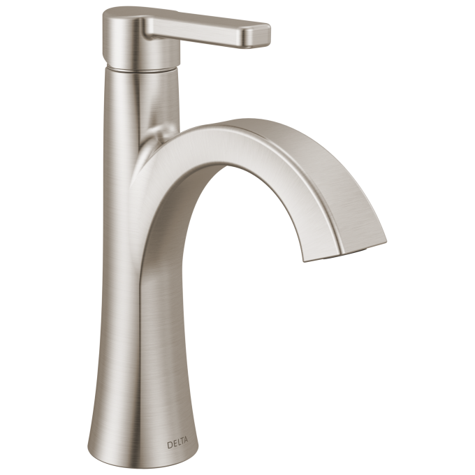 DELTA Lineax Single Handle Bathroom Faucet — Stainless
