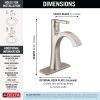 DELTA Lineax Single Handle Bathroom Faucet — Stainless
