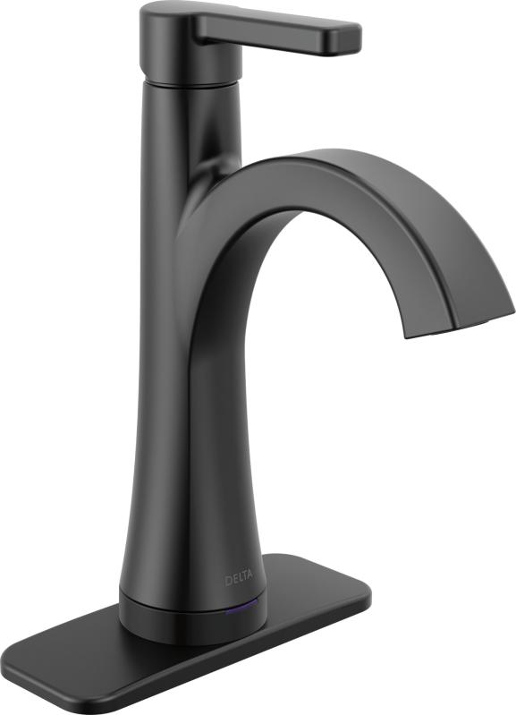 DELTA Lineax Touch2O Bathroom Faucet with Touchless Technology — Matte Black
