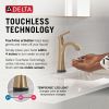 DELTA Lineax Touch2O Bathroom Faucet with Touchless Technology — Champagne Bronze
