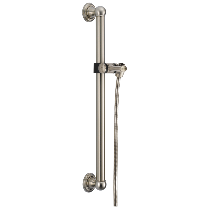 DELTA Universal Showering Components Adjustable Slide Bar / Grab Bar Assembly — Stainless