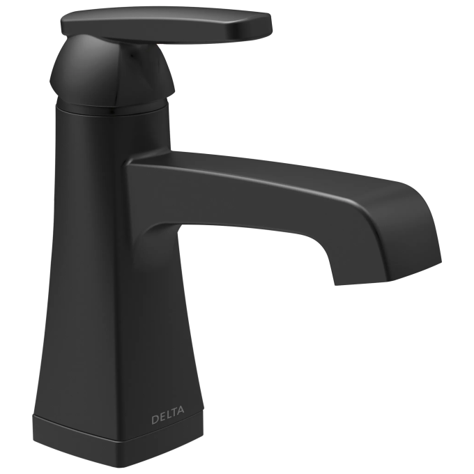 DELTA Ashlyn Single Handle Lavatory Faucet - Metal Pop-Up — Matte Black