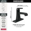DELTA Ashlyn Single Handle Lavatory Faucet - Metal Pop-Up — Matte Black
