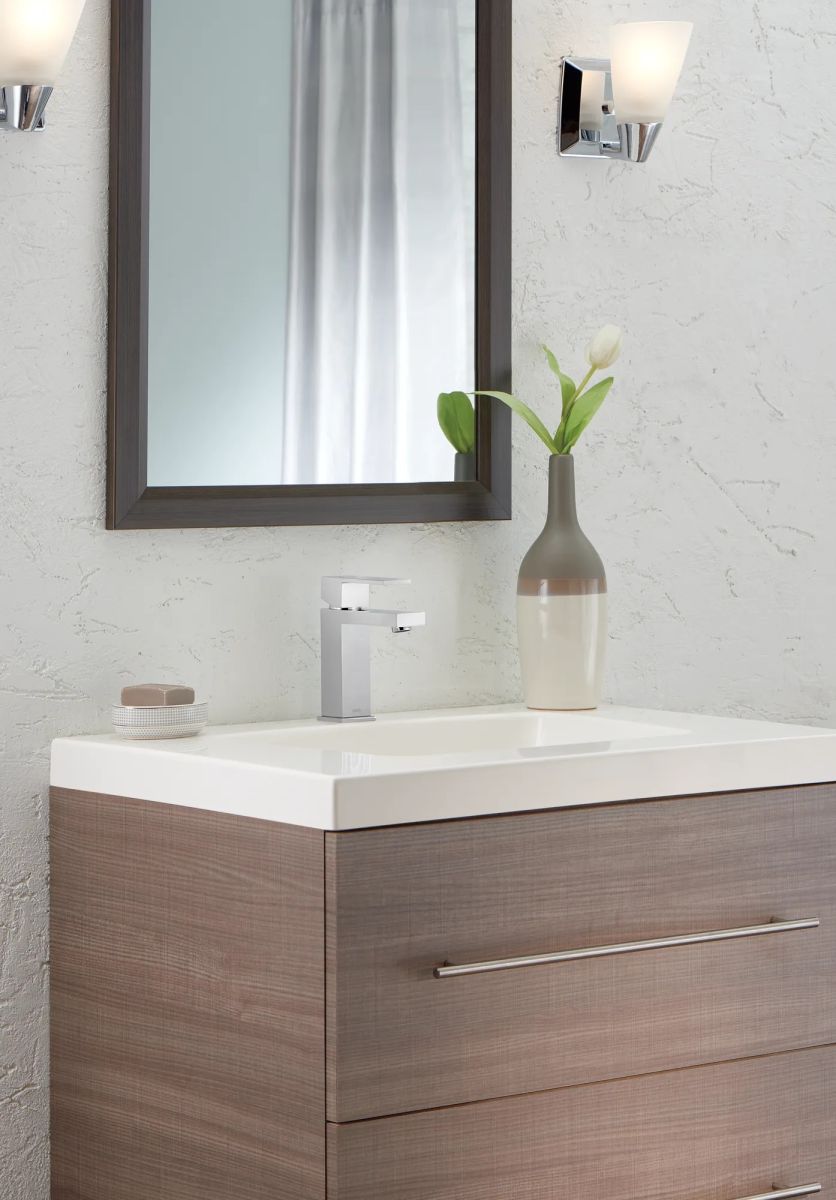 DELTA Modern Single Handle Project Pack Faucet- Low Flow — Chrome