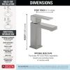 DELTA Modern Single Handle Project-Pack Bathroom Faucet — Stainless