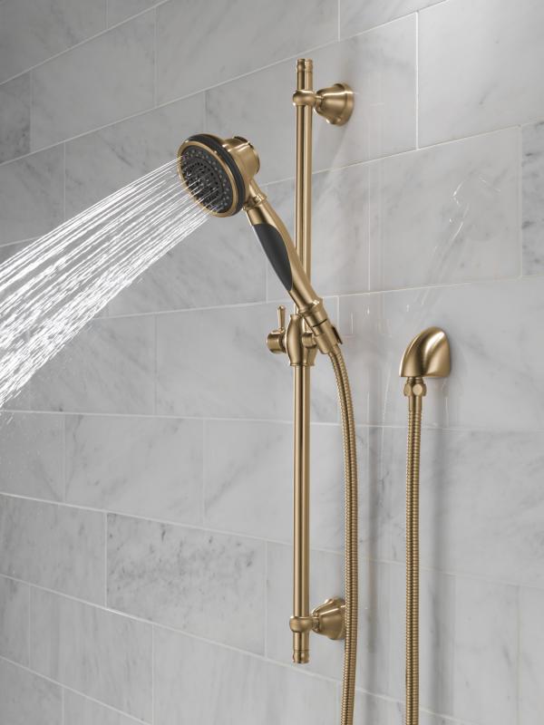 DELTA Other Premium 3-Setting Slide Bar Hand Shower — Champagne Bronze