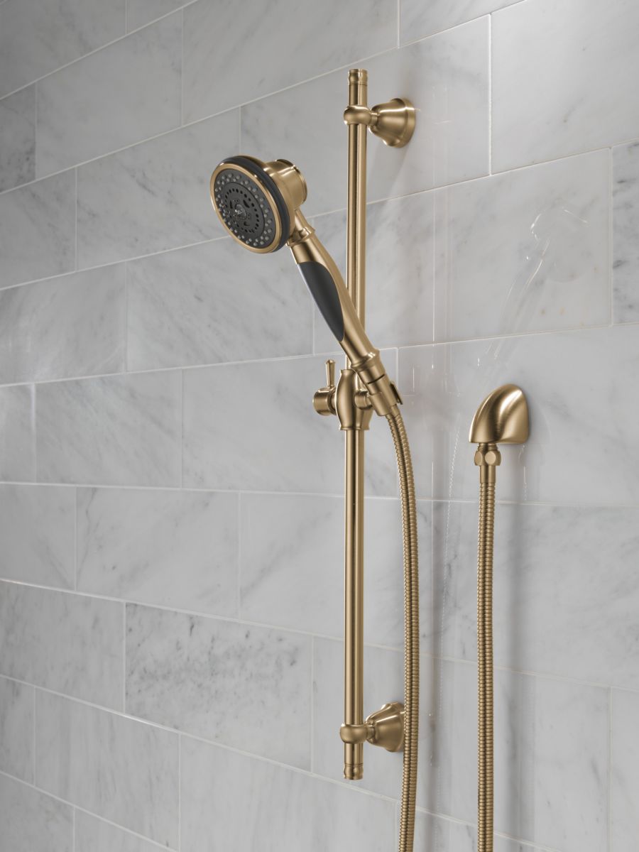 DELTA Other Premium 3-Setting Slide Bar Hand Shower — Champagne Bronze