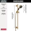 DELTA Other Premium 3-Setting Slide Bar Hand Shower — Champagne Bronze
