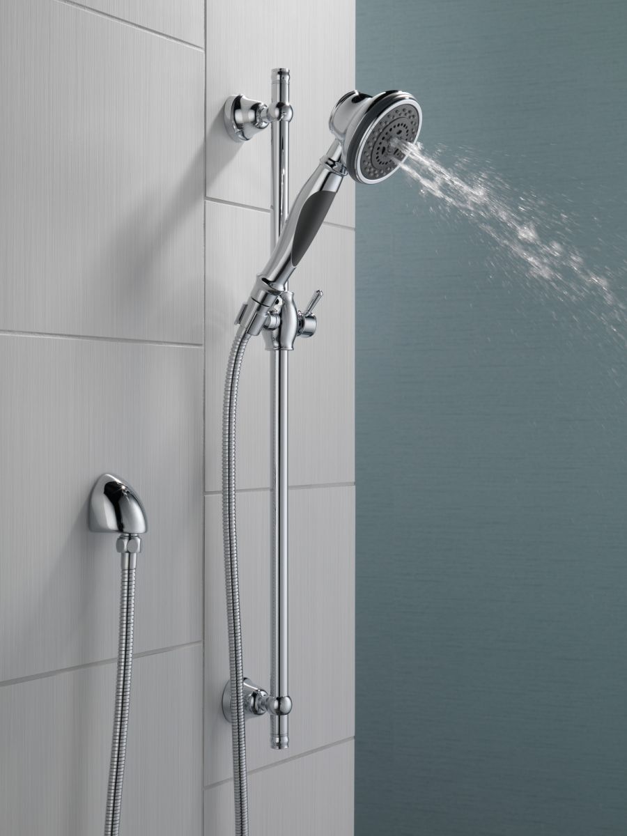 DELTA Other Premium 3-Setting Slide Bar Hand Shower — Chrome