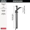 DELTA Dryden Premium Single-Setting Slide Bar Hand Shower — Matte Black
