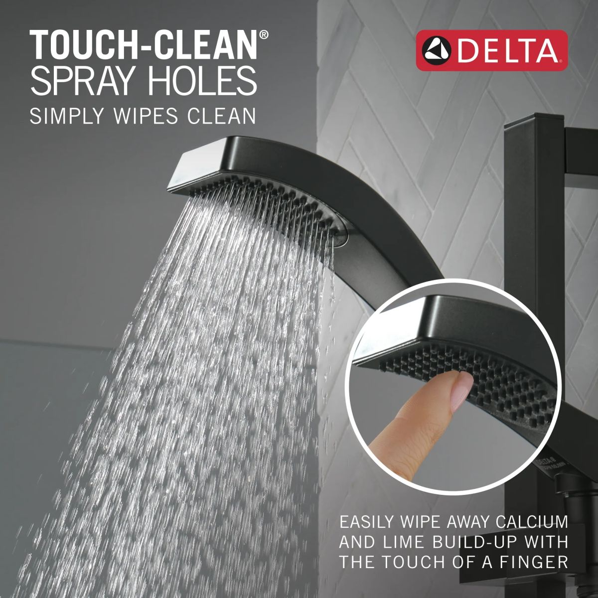 DELTA Dryden Premium Single-Setting Slide Bar Hand Shower — Matte Black