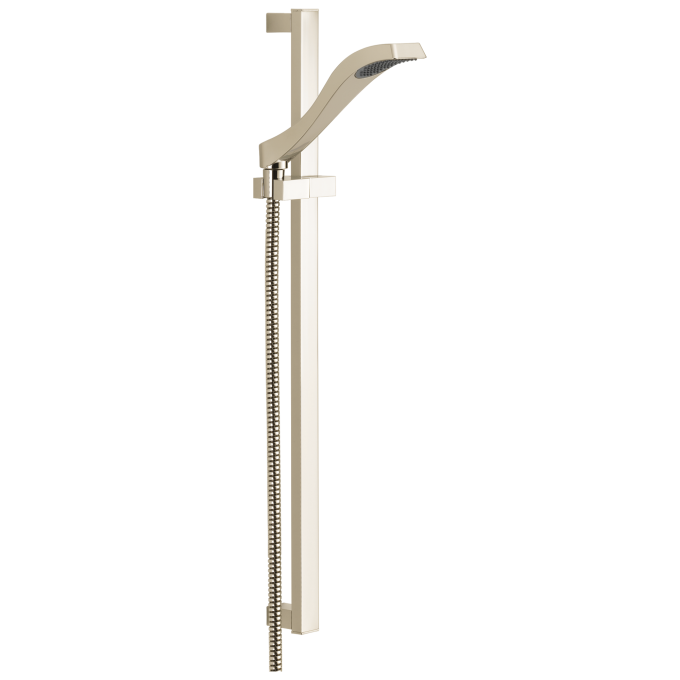 DELTA Dryden Premium Single-Setting Slide Bar Hand Shower — Polished Nickel
