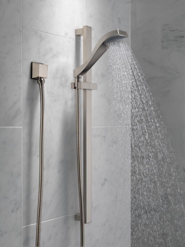 DELTA Dryden Premium Single-Setting Slide Bar Hand Shower — Stainless