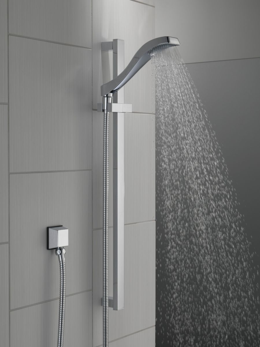 DELTA Dryden Premium Single-Setting Slide Bar Hand Shower — Chrome