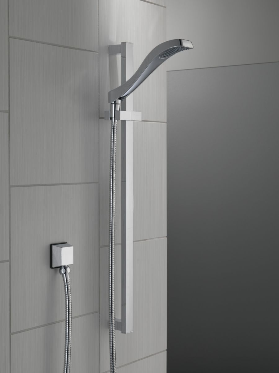 DELTA Dryden Premium Single-Setting Slide Bar Hand Shower — Chrome