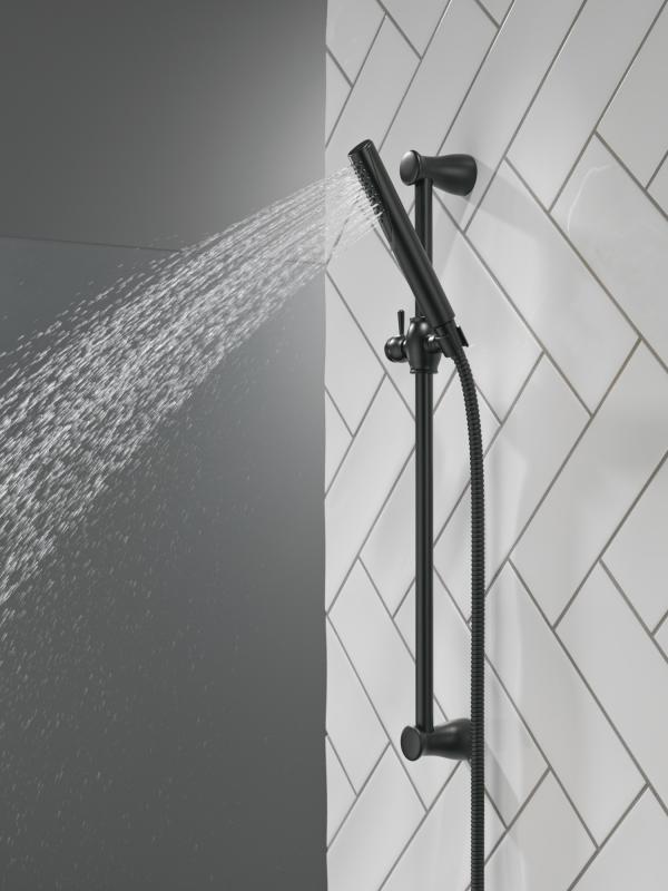 DELTA Grail Premium Single-Setting Slide Bar Hand Shower — Matte Black
