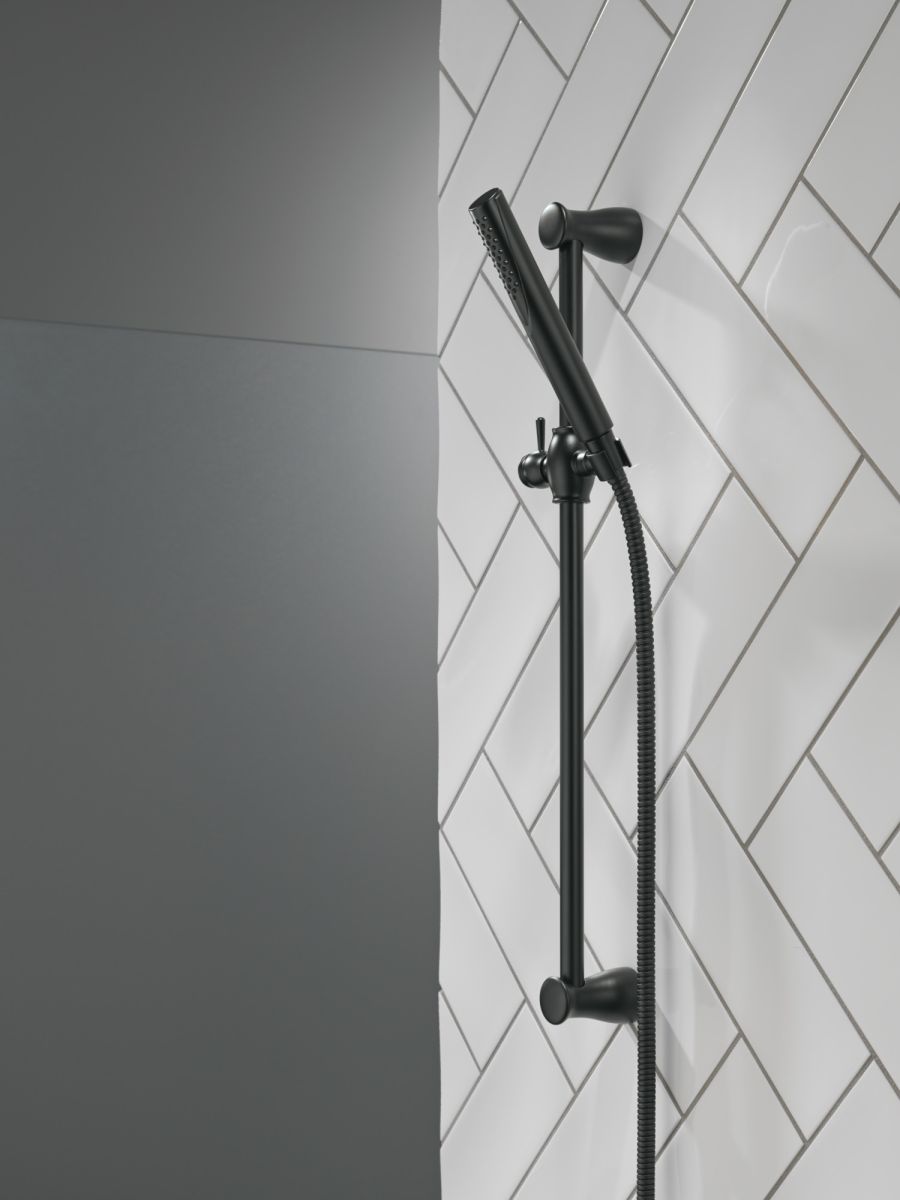 DELTA Grail Premium Single-Setting Slide Bar Hand Shower — Matte Black