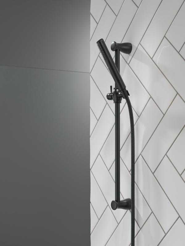 DELTA Grail Premium Single-Setting Slide Bar Hand Shower — Matte Black