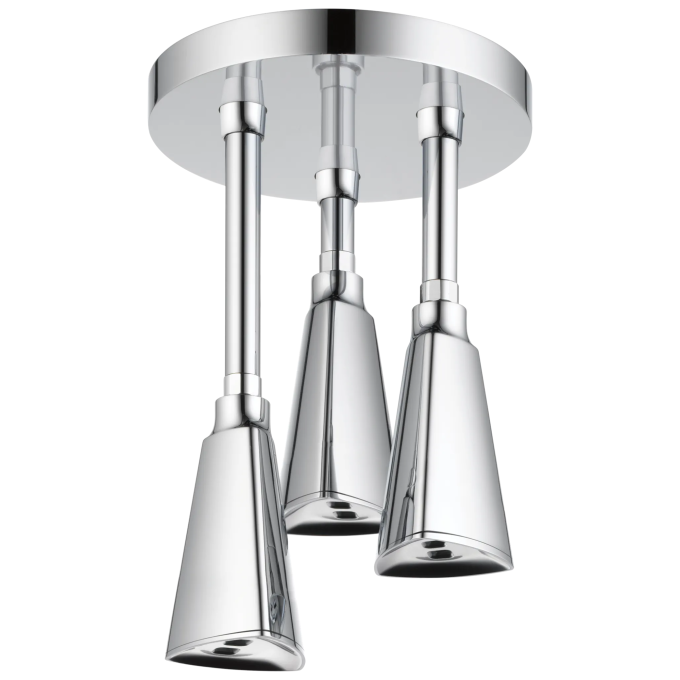 DELTA Universal Showering Components H2OKINETIC Pendant Raincan Shower Head — Chrome