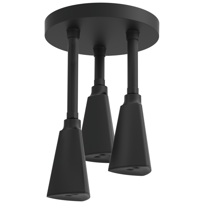 DELTA Universal Showering Components H2OKINETIC Pendant Raincan Shower Head — Matte Black